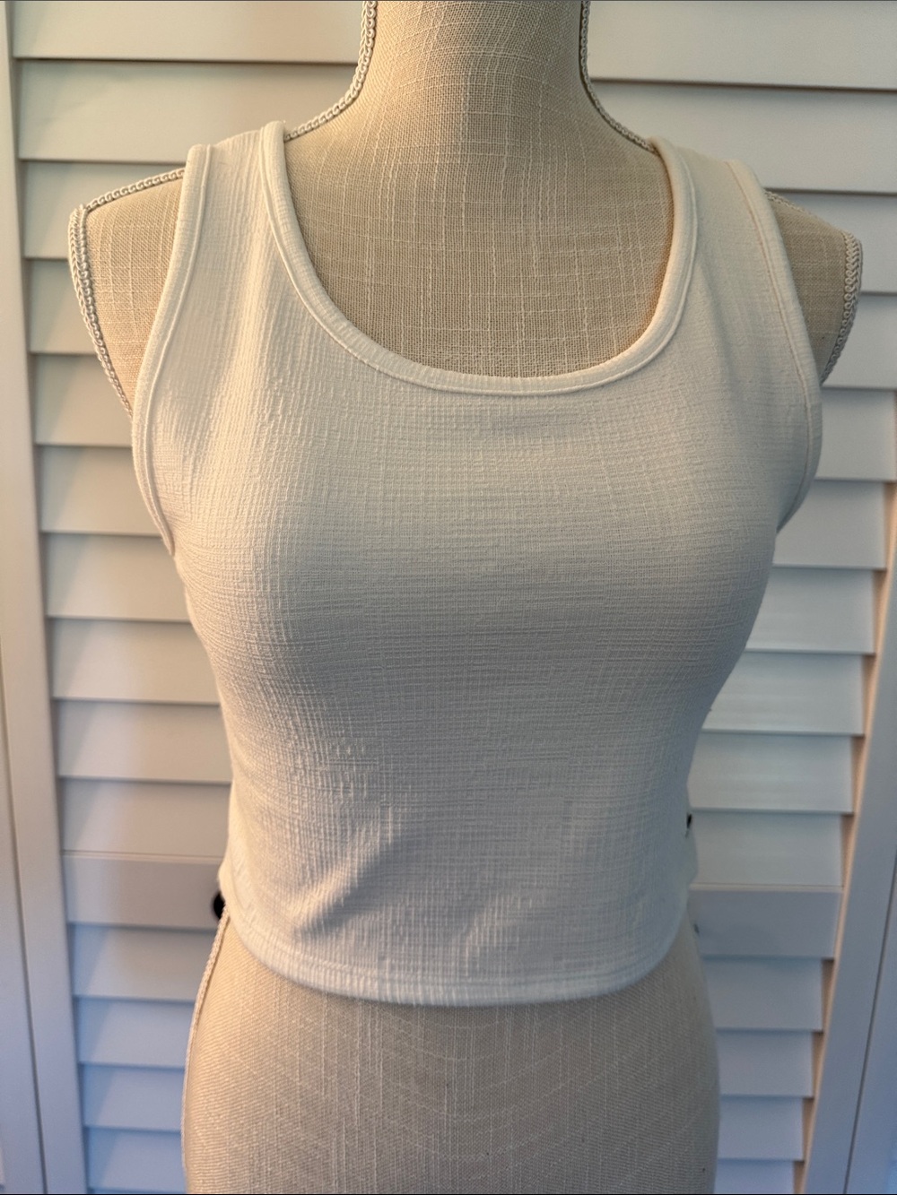 Roxy Good Keepsake Cropped Tank-Cream